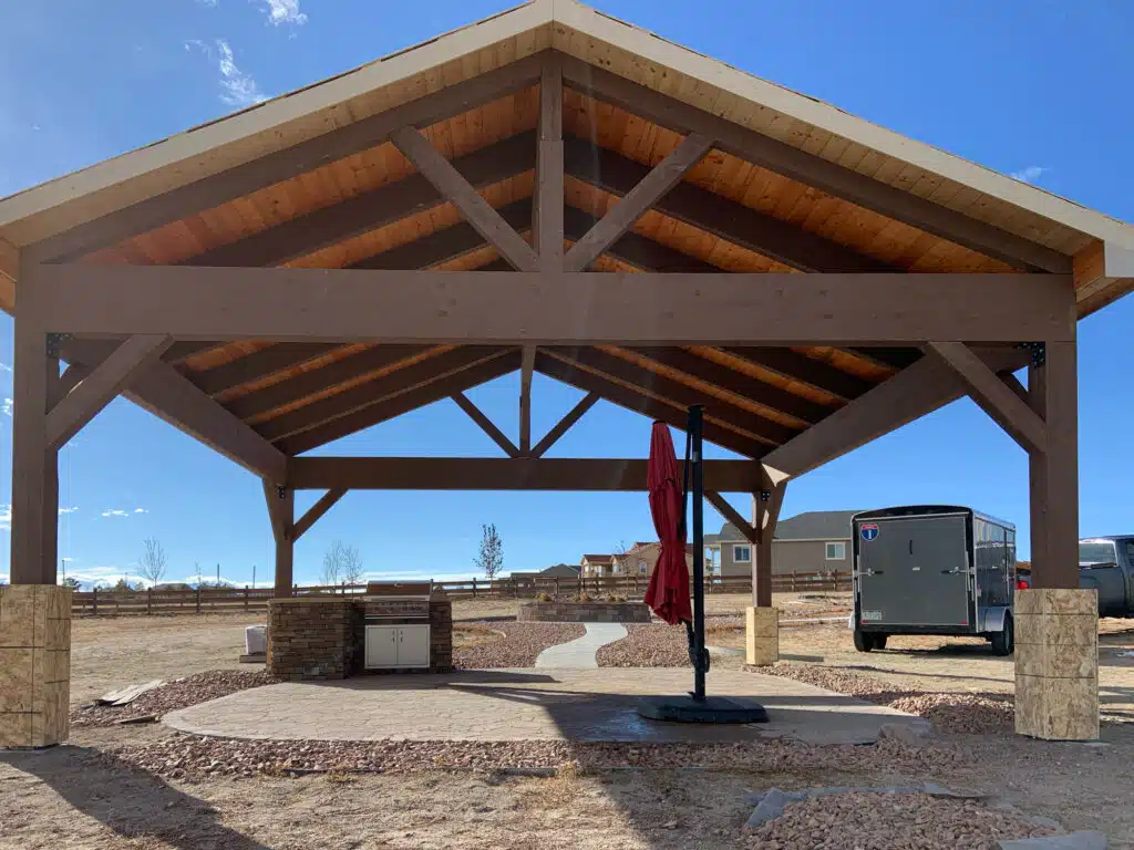 Modernized Pavilion-- Footprint Decks and Design proudly serves Colorado Springs, Monument, Castlerock, Denver, Peyton, and Black Forrest.