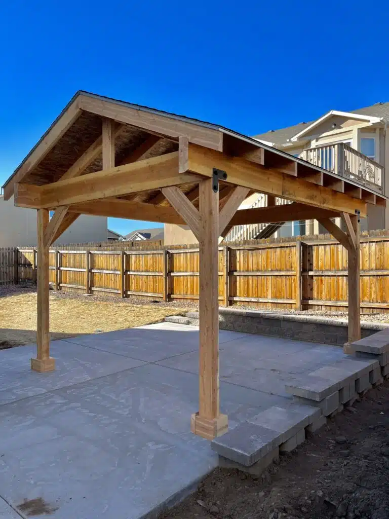 Custom Built Pavilion- Footprint Decks and Design proudly serves Colorado Springs, Monument, Castlerock, Denver, Peyton, and Black Forrest.