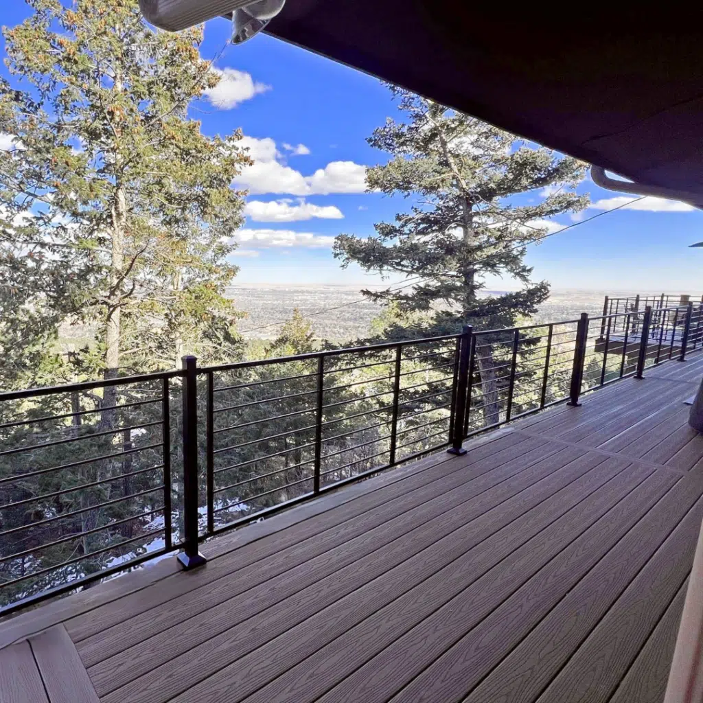 deck with an overlook