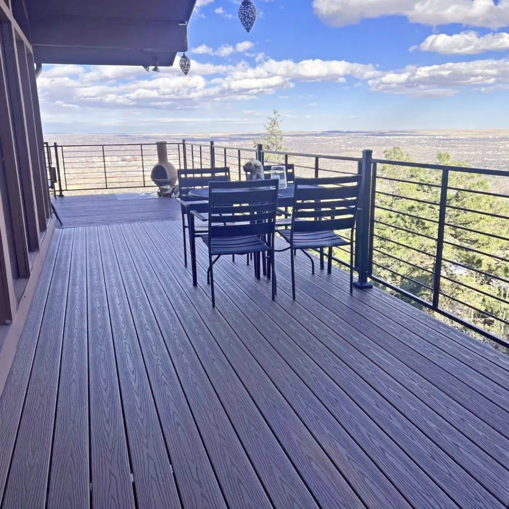 deck with an overlook