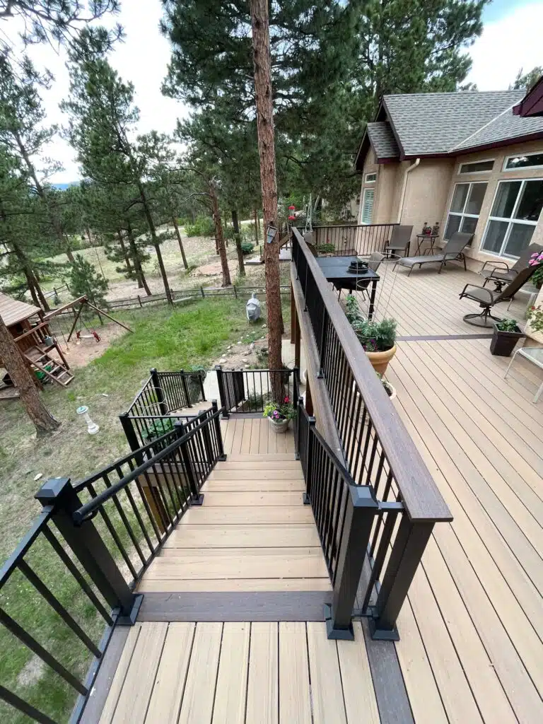 rustic deck in colorado springs