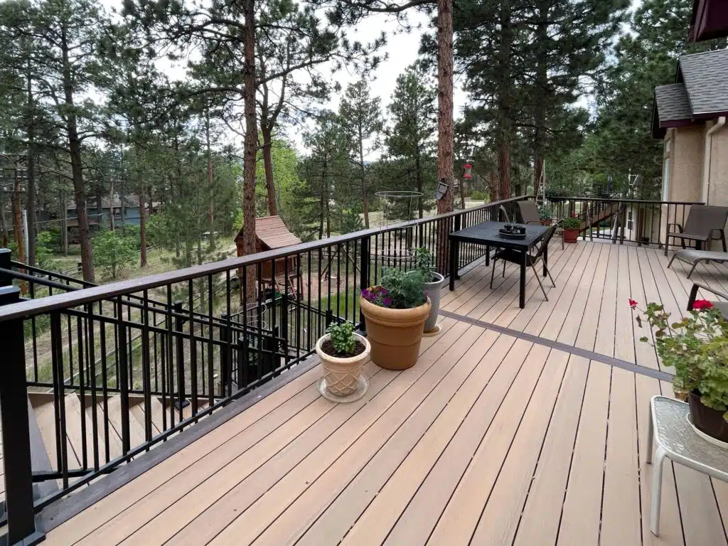 rustic deck in colorado springs
